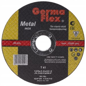 TARCZA cięcia METALU stali INOX 125 x 1.0 x 22.2