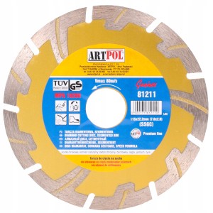 TARCZA DIAMENTOWA 125x22 KAMIENIA BETONU DACHÓWKI