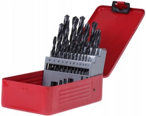 WIERTŁA METALU CZARNE HSS 1.0-13.0 mm ZESTAW 25el.
