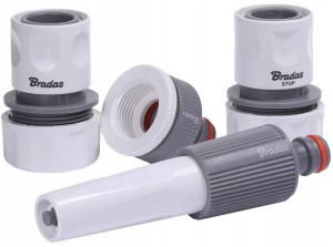 ZESTAW ZŁĄCZEK OGRODOWYCH NA KRAN WĄŻ 3/4'' 4el.