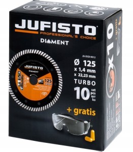 ZESTAW TARCZ DIAMENTOWYCH 125x22,2 DO BETONU 10szt