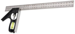 KĄTOWNIK STOLARSKI Z POZIOMNICĄ POZIOMNICA 300mm