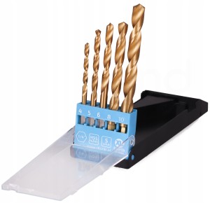 WIERTŁA WKRĘTARKI TYTANOWE METALU 4-10 BIT HSS 5el