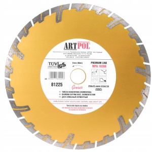 TARCZA DIAMENTOWA 250x25 KAMIENIA BETONU DACHÓWKI