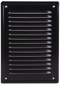 KRATKA WENTYLACYJNA METALOWA Z SIATKĄ 14x21 CZARNA