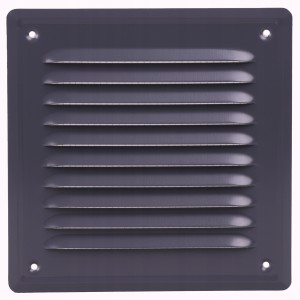 KRATKA WENTYLACYJNA METALOWA Z SIATKĄ 14x14 SZARA
