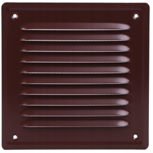 KRATKA WENTYLACYJNA METALOWA Z SIATKĄ 14x14 BRĄZ
