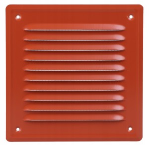 KRATKA WENTYLACYJNA METALOWA SIATKĄ 14x14 CEGLANY