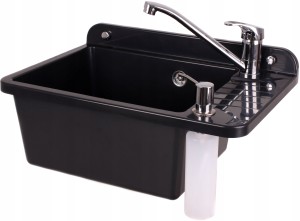 ZLEW GOSPODARCZY ZELVO COMPACT + BATERIA DOZOWNIK