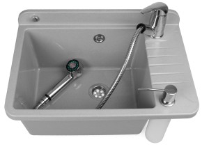 ZLEW GOSPODARCZY ZELVO COMPACT + BATERIA DOZOWNIK