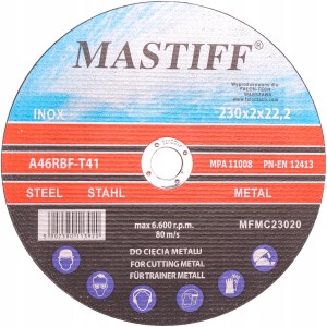 TARCZE TARCZA DO CIĘCIA METALU STALI INOX 230x2 mm