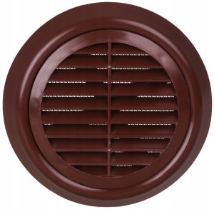 KRATKA WENTYLACYJNA REGULOWANA BRĄZOWA fi 90-160mm