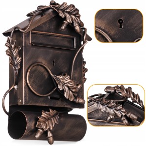 Skrzynka na listy kuta RĘCZNIE ŻOŁĄDŹ, DĄB PATYNA