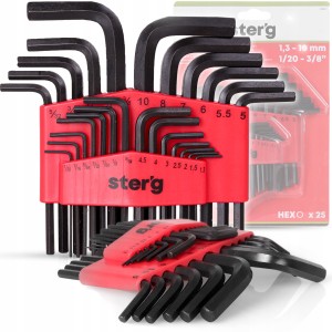 KLUCZE IMBUSY 1-10 mm 25 szt ZESTAW IMBUSOWE IMBUS