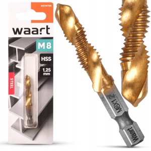 WIERTŁO GWINTUJĄCE M8 HSS, gwintownik z wiertłem