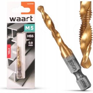WIERTŁO GWINTUJĄCE M5 HSS, gwintownik z wiertłem