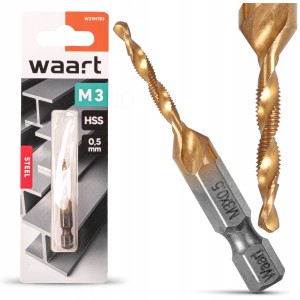 WIERTŁO GWINTUJĄCE M3 HSS, gwintownik z wiertłem