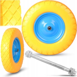 Koło do taczki PEŁNE, BEZDĘTKOWE 4.80/4.00-8 +ośka