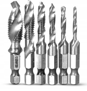 WIERTŁA GWINTUJĄCE M3-M10 zestaw 6 GWINTOWNIKI