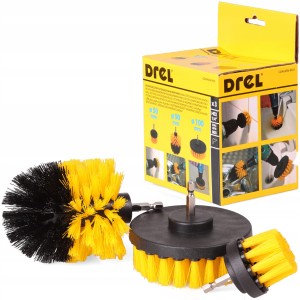 3 SZCZOTKI SPRZĄTAJĄCE NA WIERTARKĘ WKRĘTARKĘ PADY