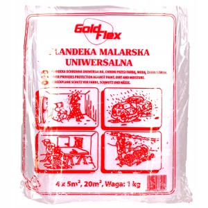 FOLIA MALARSKA 4x5m. PRZEZROCZYSTA EXTRA GRUBA