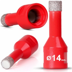 OTWORNICA DO GRESU 14 mm DIAMENTOWA WIERTŁO GLAZURY PŁYTEK KORONKA NA SUCHO
