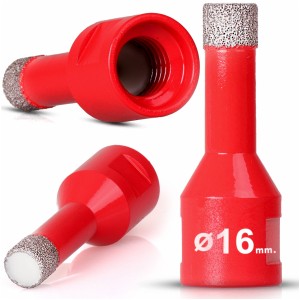 OTWORNICA DO GRESU 16 mm DIAMENTOWA WIERTŁO GLAZURY PŁYTEK KORONKA NA SUCHO
