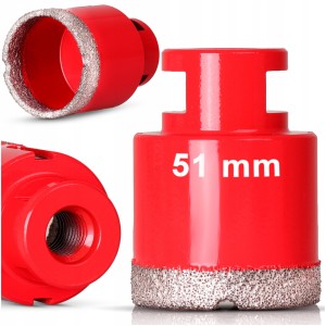 OTWORNICA DO GRESU 51 mm DIAMENTOWA WIERTŁO GLAZURY PŁYTEK KORONKA NA SUCHO