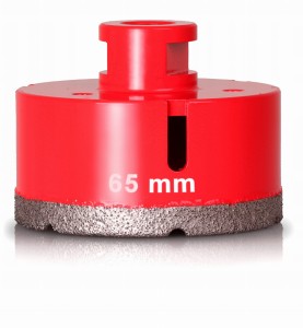 OTWORNICA DO GRESU 65 mm DIAMENTOWA WIERTŁO GLAZURY PŁYTEK KORONKA NA SUCHO