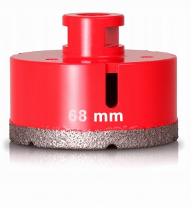 OTWORNICA DO GRESU 68 mm DIAMENTOWA WIERTŁO GLAZURY PŁYTEK KORONKA NA SUCHO