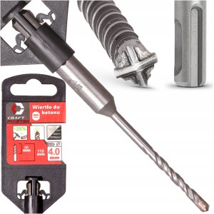 WIERTŁO DO BETONU SDS 4 x110 mm SDS-PLUS OSTRZE KRZYŻOWE WYDAJNE MOCNE