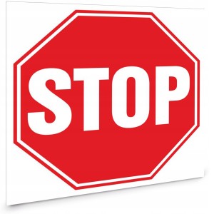 Tabliczka TABLICA STOP 33x33 cm UV PCV