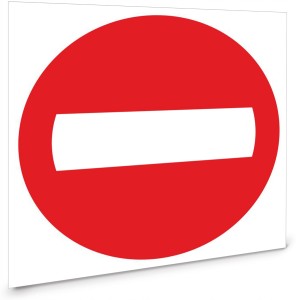 Tabliczka TABLICA ZAKAZ WJAZDU 33x33 cm UV PCV