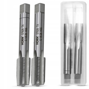 GWINTOWNIKI RUROWE 1/8'' - 28 GWINT CALOWY HSS DIN5157 WALCOWY zestaw 2 szt