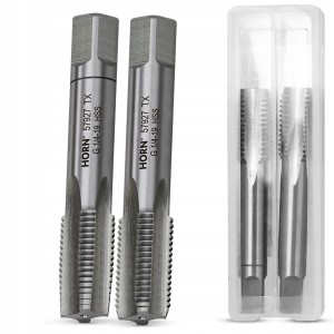 GWINTOWNIKI RUROWE 1/4'' - 19 GWINT CALOWY HSS DIN5157 WALCOWY zestaw 2 szt