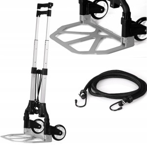 Wózek transportowy SKŁADANY na zakupy LEKKI ALUMINIOWY 80KG WARSZTATOWY