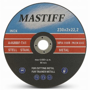 TARCZA DO CIĘCIA METALU STALI INOX 230 GRUBOSĆ 2.0 mm, 22x2 OTWÓR TARCZE