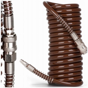 Wąż PNEUMATYCZNY 8x12mm x 10m KOMPRESORA 8 bar SPRĘŻYNOWY SPIRALNY PRZEWÓD