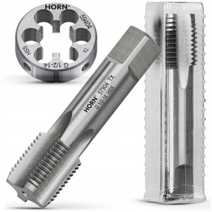 GWINTOWNIK RUROWY 1/2'' - 14 GWINT CALOWY HSS DIN5157 WALCOWY + NARZYNKA