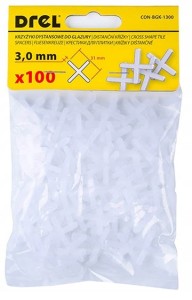 KRZYŻYKI DYSTANSOWE DO PŁYTEK GLAZURY 3.0mm 100szt
