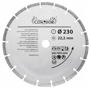 TARCZA DIAMENTOWA 230x22,2 BETONU, CEGŁY, MARMURU