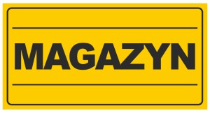 TABLICA TABLICZKA ZNAK PCV MAGAZYN 12x22 CM. BHP