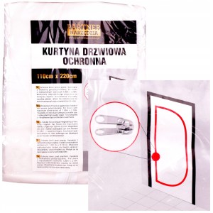 DRZWI FOLIOWE 220x110cm. KURTYNA PRZECIWPYŁOWA