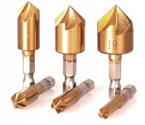 POGŁĘBIACZ FAZOWNIK STOŻKOWY DO METALU 6szt 6-19mm
