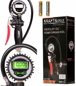 Pistolet do pompowania KÓŁ MANOMETR ELEKTRYCZNY