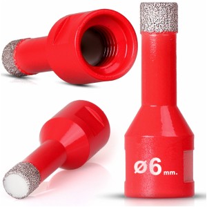 OTWORNICA DO GRESU 6 mm DIAMENTOWA WIERTŁO GLAZURY PŁYTEK KORONKA NA SUCHO