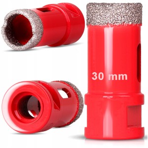 OTWORNICA DO GRESU 30 mm DIAMENTOWA WIERTŁO GLAZURY PŁYTEK KORONKA NA SUCHO