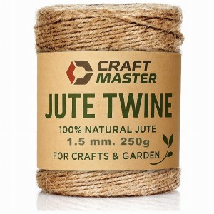 SZNUREK JUTOWY 1.5 mm 250g. 150 mb. LINA LINKA NATURALNY OZDOBNY MOCNY JUTA