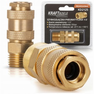 ZŁĄCZKA PNEUMATYCZNA GWINT ZEWNĘTRZNY 1/2'' BSP SZYBKOZŁĄCZKA 1/4 GNIAZDO