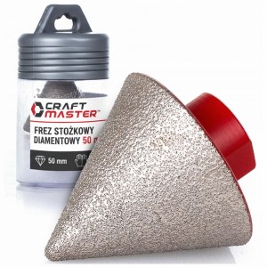 FREZ STOŻKOWY 2-50 MM DIAMENTOWY GRESU OTWORNICA STOŻEK GLAZURY M14 TARNIK
